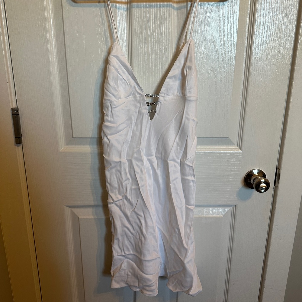 Zara Bridal White Spaghetti Strap Dress
